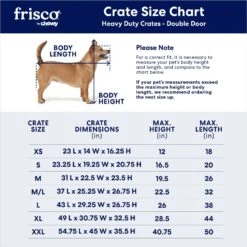 Frisco Heavy Duty Fold & Carry Double Door Collapsible Wire Dog Crate -Dog Supplies Sale 109789 PT2. AC SS1800 V1672870100