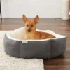 Frisco Sherpa Hexagon Bolster Cat & Dog Bed -Dog Supplies Sale 144813 MAIN. AC SS1800 V1566936169