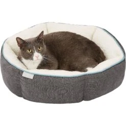 Frisco Sherpa Hexagon Bolster Cat & Dog Bed -Dog Supplies Sale 144813 PT5. AC SS1800 V1578443391