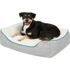 Frisco Sherpa Rectangular Bolster Cat & Dog Bed -Dog Supplies Sale 144851 PT4. AC SS1800 V1578442937