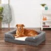 Frisco Plush Orthopedic Front Bolster Cat & Dog Bed W/Removable Cover -Dog Supplies Sale 144862 MAIN. AC SS1800 V1650097927