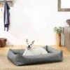 Frisco Rectangular Bolster Dog Bed W/Removable Cover, Dark Gray -Dog Supplies Sale 144865 MAIN. AC SS1800 V1566404860