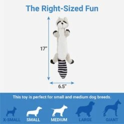 Frisco Raccoon Skinny Plush Squeaky Dog Toy -Dog Supplies Sale 147045 PT2. AC SS1800 V1539205484
