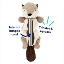 Frisco Beaver Bungee Plush Squeaky Dog Toy -Dog Supplies Sale 152824 PT2. AC SS1800 V1686579686
