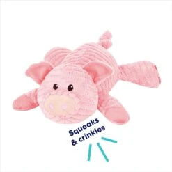 Frisco Corduroy Plush Squeaking Pig Dog Toy -Dog Supplies Sale 152832 PT2. AC SS1800 V1692020044