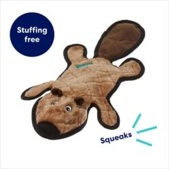 Frisco Beaver Stuffing-Free Flat Plush Squeaky Dog Toy -Dog Supplies Sale 174729 PT2. AC SS1800 V1695670690