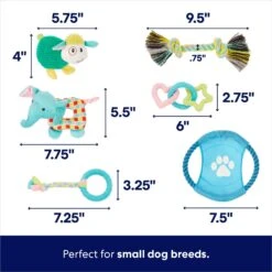 Frisco Little Friends Plush, Flyer & TPR Variety Pack Dog Toy -Dog Supplies Sale 177816 PT1. AC SS1800 V1691783969