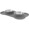 Frisco Silicone Stainless Steel Double Diner Dog & Cat Bowl -Dog Supplies Sale 215990 MAIN. AC SS1800 V1591020093