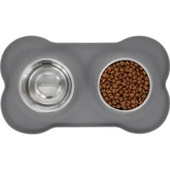 Frisco Silicone Stainless Steel Double Diner Dog & Cat Bowl -Dog Supplies Sale 215990 PT4. AC SS1800 V1591020097