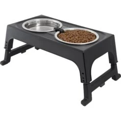 Frisco Stainless Steel Bowls With Adjustable Elevated Holder -Dog Supplies Sale 216015 PT2. AC SS1800 V1591020383