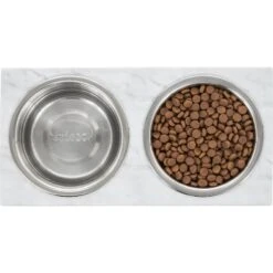 Frisco Marble Print Stainless Steel Double Elevated Dog Bowl -Dog Supplies Sale 216017 PT4. AC SS1800 V1591020400