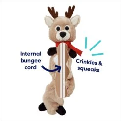 Frisco Holiday Reindeer Bungee Plush Squeaky Dog Toy -Dog Supplies Sale 228555 PT2. AC SS1800 V1694809545