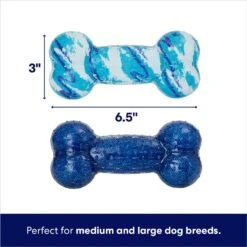 Frisco Retro Denim & Swirl TPR Bone Squeaky Dog Toy -Dog Supplies Sale 230341 PT1. AC SS1800 V1695748895
