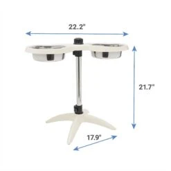 Frisco Adjustable Stainless Steel Double Elevated Dog Bowls -Dog Supplies Sale 232097 PT6. AC SS1800 V1605747106