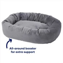 Frisco Velvet Round Bolster Dog Bed W/Removable Cover -Dog Supplies Sale 232178 PT2. AC SS1800 V1671203057