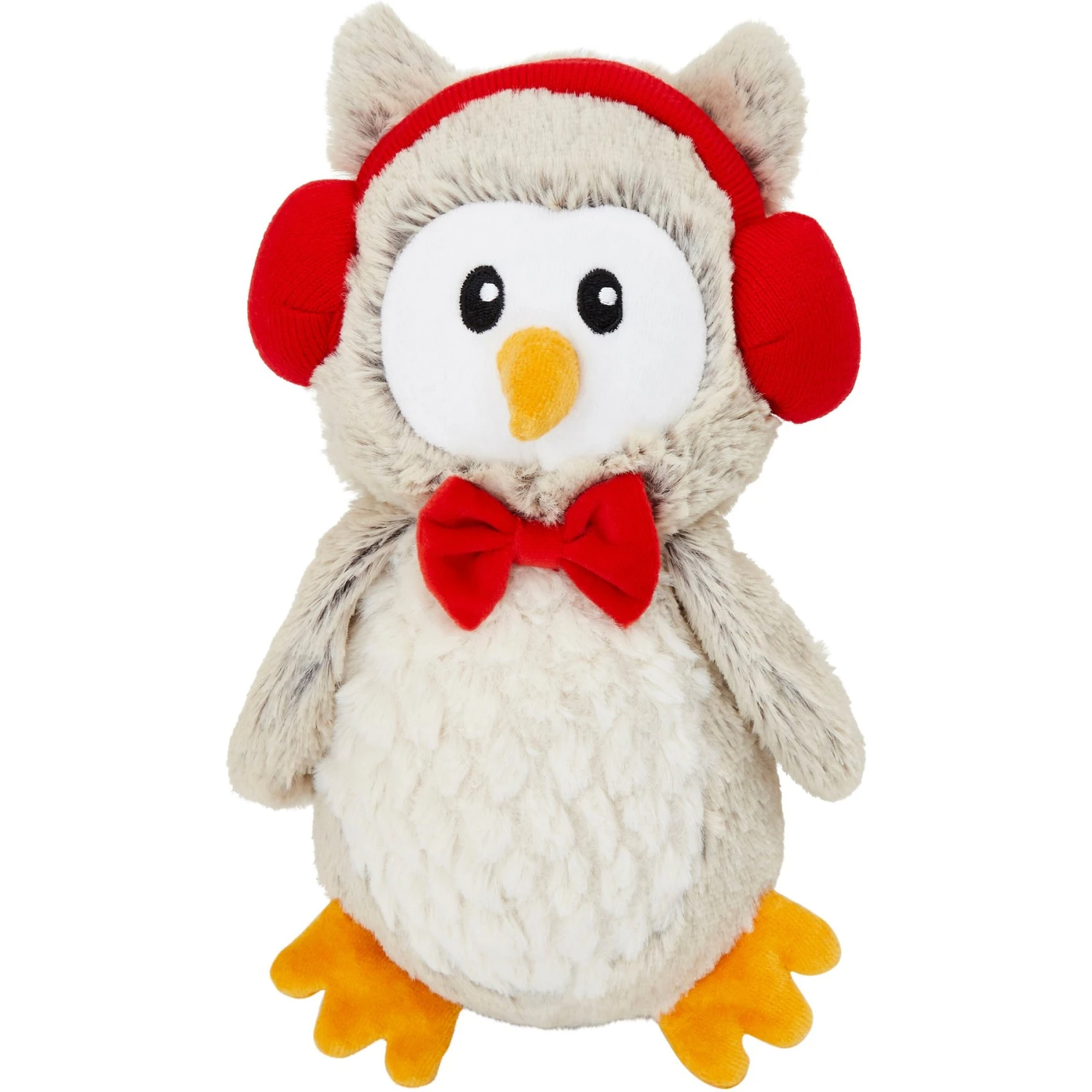 Frisco Holiday Owl Plush Squeaky Dog Toy 6 Frisco Holiday Owl Plush Squeaky Dog Toy - Image 4