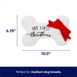 Frisco Holiday My First Christmas Bone Plush Squeaky Dog Toy -Dog Supplies Sale 233166 PT1. AC SS1800 V1695046816
