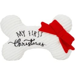 Frisco Holiday My First Christmas Bone Plush Squeaky Dog Toy -Dog Supplies Sale 233166 PT3. AC SS1800 V1600707130