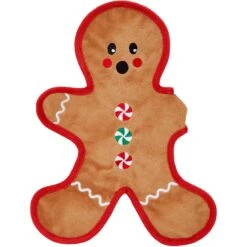 Frisco Holiday Gingerbread Man Flat Plush Squeaky Dog Toy -Dog Supplies Sale 233241 PT3. AC SS1800 V1600872370