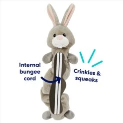 Frisco Bunny Bungee Plush Squeaky Dog Toy -Dog Supplies Sale 233612 PT2. AC SS1800 V1691784247