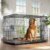 Frisco Heavy Duty Enhanced Lock Double Door Fold & Carry Wire Dog Crate & Mat Kit -Dog Supplies Sale 233736 MAIN. AC SS1800 V1667229247