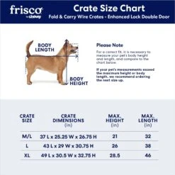 Frisco Heavy Duty Enhanced Lock Double Door Fold & Carry Wire Dog Crate & Mat Kit -Dog Supplies Sale 233736 PT2. AC SS1800 V1667228087