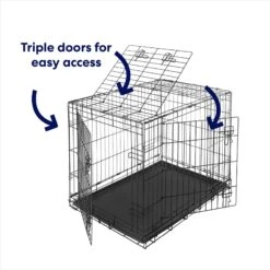 Frisco Heavy Duty All-in-1 Multi-Stage 3 Door Collapsible Wire Dog Crate -Dog Supplies Sale 247915 PT5. AC SS1800 V1611872190