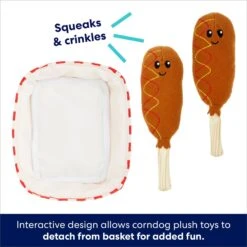 Frisco Corndog Interactive Plush Squeaky Dog Toy -Dog Supplies Sale 252746 PT2. AC SS1800 V1695760990