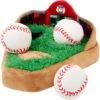 Frisco Baseball Hide & Seek Puzzle Plush Squeaky Dog Toy -Dog Supplies Sale 252758 MAIN. AC SS1800 V1614373881