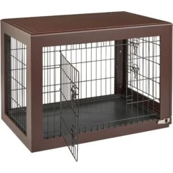 Frisco Double Door Furniture Style Dog Crate, Brown -Dog Supplies Sale 253033 PT5. AC SS1800 V1617037698