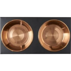 Frisco Copper Stainless Steel Elevated Foldable Double Dog & Cat Bowls -Dog Supplies Sale 253060 PT4. AC SS1800 V1616595727