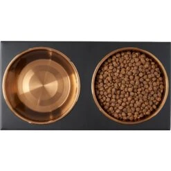 Frisco Copper Stainless Steel Elevated Foldable Double Dog & Cat Bowls -Dog Supplies Sale 253060 PT5. AC SS1800 V1616595415