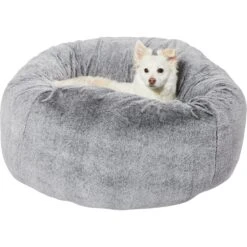 Frisco Plush Pouf Pillow Cat & Dog Bed -Dog Supplies Sale 255195 PT2. AC SS1800 V1616076741