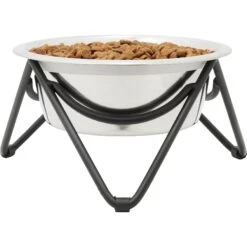 Frisco Triangle Iron Non-Skid Elevated Dog & Cat Bowl -Dog Supplies Sale 257155 PT2. AC SS1800 V1615312981