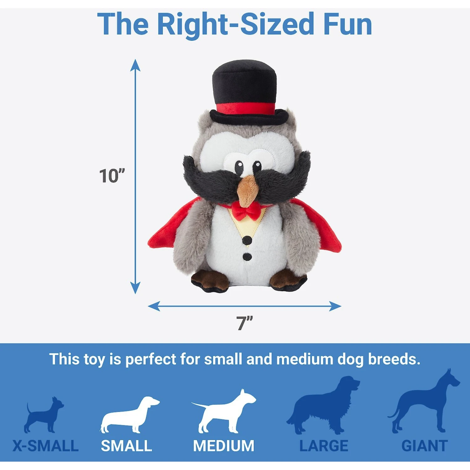 Frisco Magic Owl Plush Squeaky Dog Toy 4 Frisco Magic Owl Plush Squeaky Dog Toy - Image 2