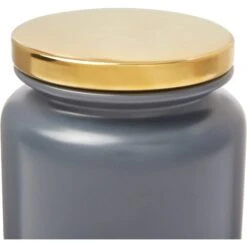 Frisco Modern Gold Rim Ceramic Treat Jar -Dog Supplies Sale 270190 PT5. AC SS1800 V1627669956