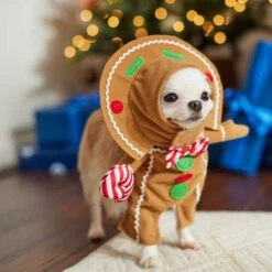 Frisco Front Walking Gingerbread Dog & Cat Costume -Dog Supplies Sale 276156 PT8. AC SS1800 V1631568795