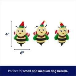 Frisco Holiday Bee Merry Hide & Seek Puzzle Plush Squeaky Dog Toy -Dog Supplies Sale 287099 PT2. AC SS1800 V1695044345