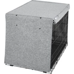 Frisco Faux Linen Dog Crate Cover -Dog Supplies Sale 289630 PT3. AC SS1800 V1644248867