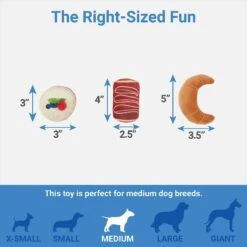 Frisco Brunch Pastry Plate Plush Squeaky Dog Toy -Dog Supplies Sale 297262 PT2. AC SS1800 V1643916710