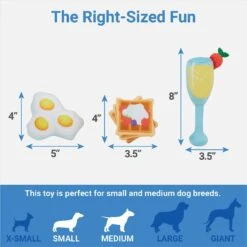 Frisco Brunch Breakfast In Bed Hide & Seek Puzzle Plush Squeaky Dog Toy -Dog Supplies Sale 297282 PT2. AC SS1800 V1643916715