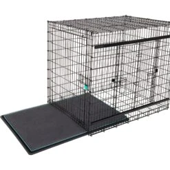 Frisco Heavy Duty Enhanced Lock Sliding Double Door Fold & Carry Wire Dog Crate & Mat Kit, 54 Inch -Dog Supplies Sale 297463 PT4. AC SS1800 V1633115460