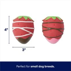 Frisco Valentine Chocolate Covered Strawberries Latex Squeaky Dog Toy -Dog Supplies Sale 298923 PT1. AC SS1800 V1701365172
