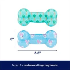 Frisco Easter TPR Bone Squeaky Dog Toy, Medium/Large, 2 Count -Dog Supplies Sale 304966 PT1. AC SS1800 V1672780526