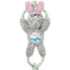 Frisco Easter Bunny Plush With Rope Squeaky Dog Toy