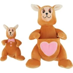 Frisco Valentine Kangaroo & Joey Plush Squeaky Dog Toy -Dog Supplies Sale 312899 PT2. AC SS1800 V1641836533