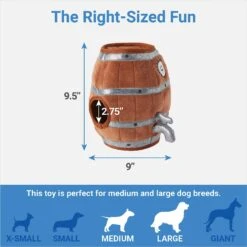 Frisco Beer & Keg Plush Squeaky Dog Toy, 4 Count -Dog Supplies Sale 327047 PT2. AC SS1800 V1648563981