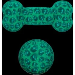 Frisco Halloween Glow In The Dark TPR Squeaky Bone & Ball Dog Toy -Dog Supplies Sale 344130 PT2. AC SS1800 V1659023724