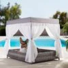 Frisco Outdoor Wicker Canopy Dog Bed -Dog Supplies Sale 356071 MAIN. AC SS1800 V1657657125