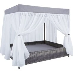 Frisco Outdoor Wicker Canopy Dog Bed -Dog Supplies Sale 356071 PT2. AC SS1800 V1651003892